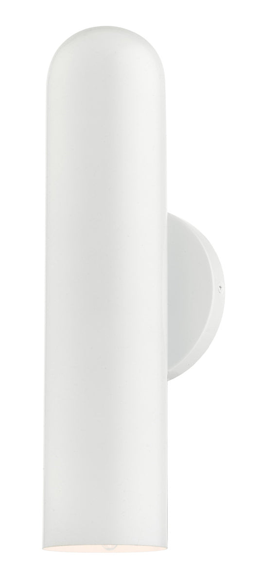 Livex Lighting Ardmore Collection  1 Light Shiny White ADA Single Sconce in Shiny White 46750-69