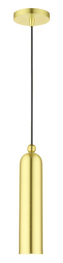 Livex Lighting Ardmore Collection  1 Light Satin BrassPendant in Satin Brass with Polished Brass Accents 46751-12