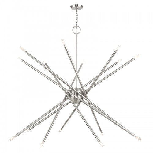 Livex Lighting Soho 16 Light Brushed Nickel Grande Foyer Chandelier 46758-91