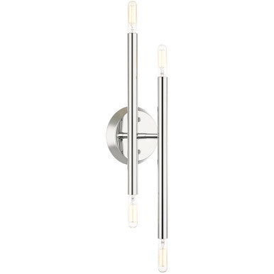 Livex Lighting Soho Collection 4 Lt Polished Chrome ADA Wall Sconce in Polished Chrome  46771-05