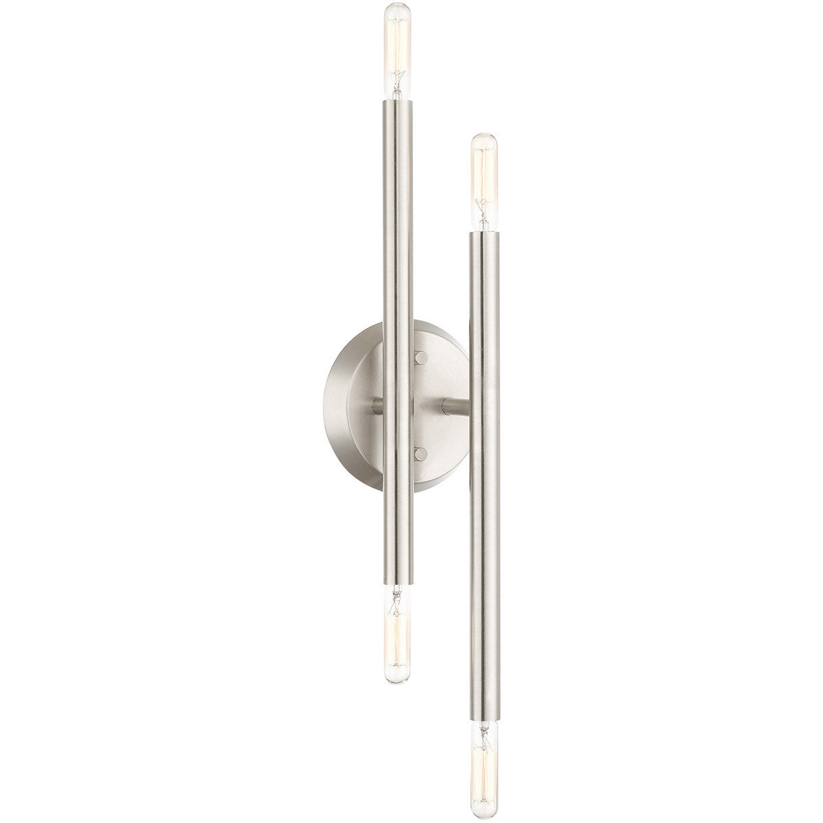 Livex Lighting Soho Collection 4 Lt Brushed Nickel ADA Wall Sconce in Brushed Nickel 46771-91