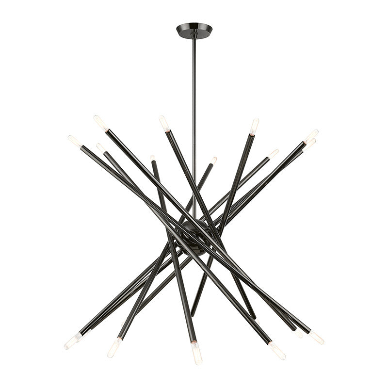 Livex Lighting Soho Collection  20 Light Black Chrome Large Chandelier in Black Chrome 46779-46