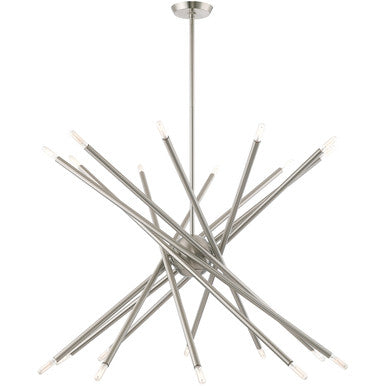 Livex Lighting Soho Collection 20 Lt Brushed Nickel Chandelier in Brushed Nickel 46779-91