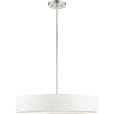 Livex Lighting Venlo Collection 4 Lt Brushed Nickel Chandelier  in Brushed Nickel 46924-91