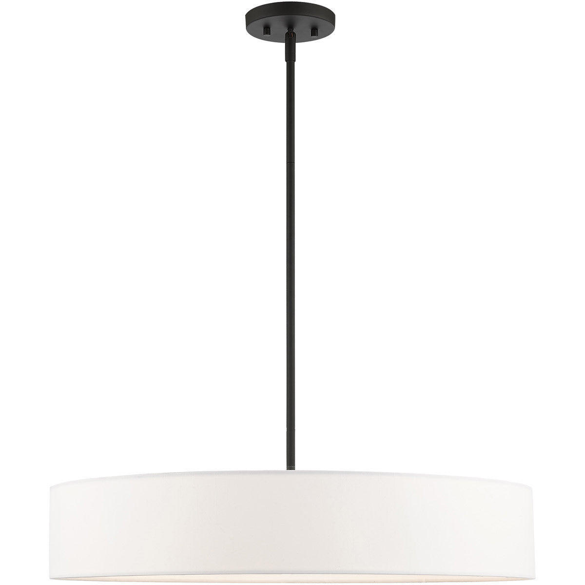 Livex Lighting Venlo Collection 5 Lt Black Chandelier  in Black with Brushed Nickel Accents 46925-04