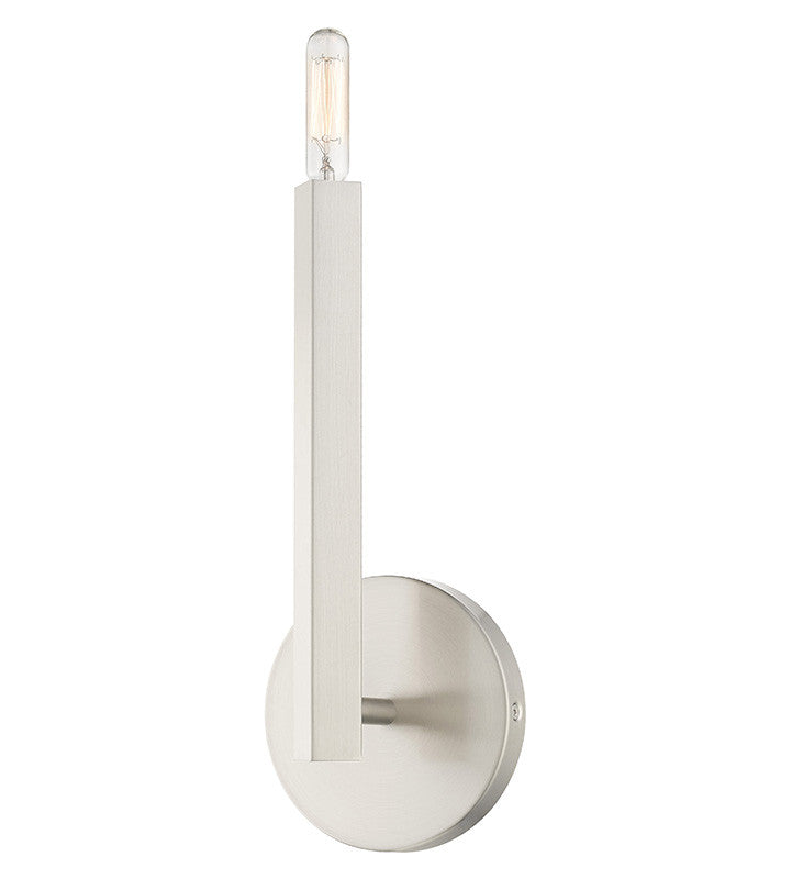 Livex Lighting Monaco Collection 1 Light Brushed Nickel ADA Sconce 46980-91