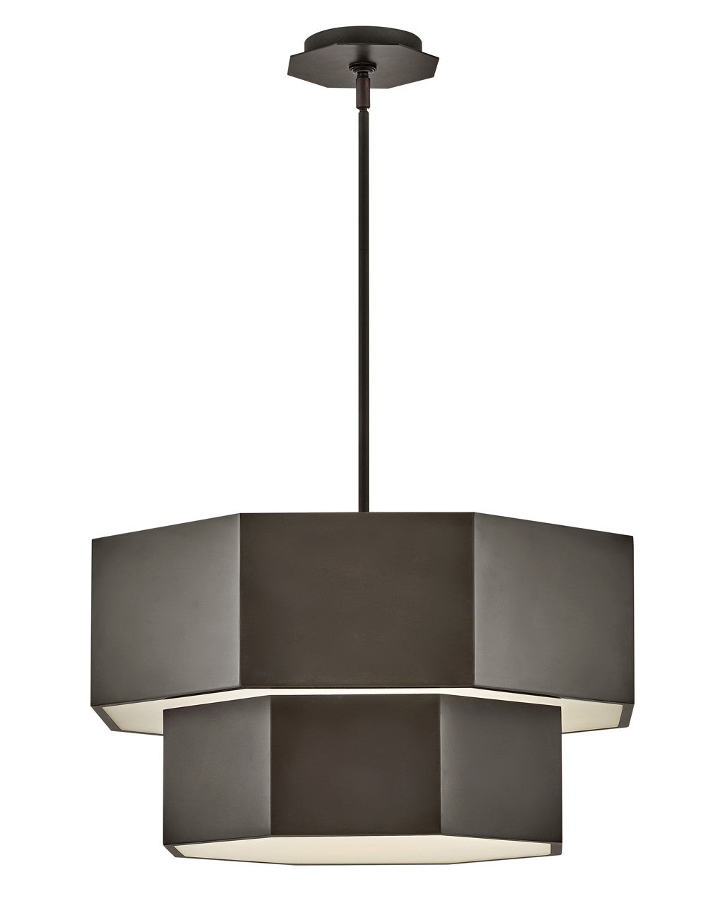 Hinkley Lighting Facet Medium Convertible Chandelier Black Oxide 46994BX