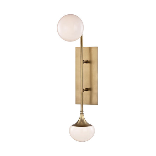 Hudson Valley Lighting Fleming Wall Sconce in Aged Brass 4700-AGB