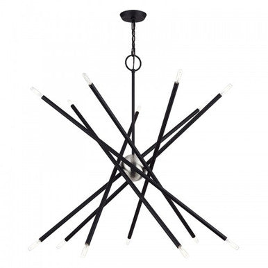 Livex Lighting Soho 14 Light Black Extra Large Foyer Chandelier 47009-04