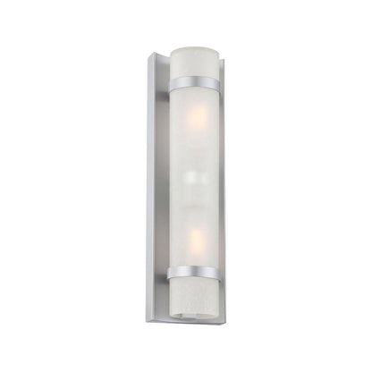 Acclaim Lighting Apollo 2-Light Brushed Steel Wall Sconce in Brushed Silver 4701BS