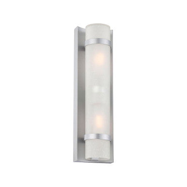 Acclaim Lighting Apollo 2-Light Brushed Steel Wall Sconce in Brushed Silver 4701BS