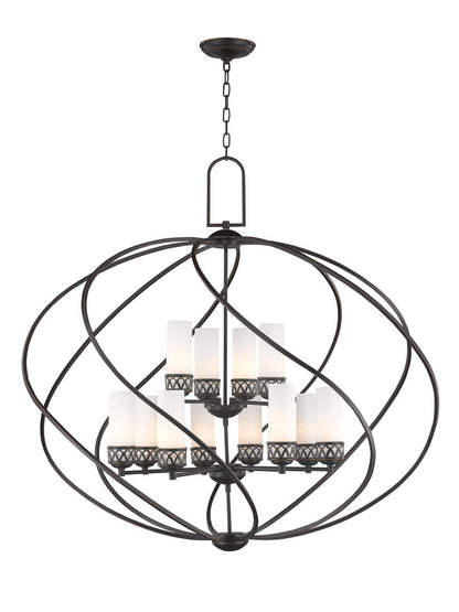 Livex Lighting Westfield Collection 8 Light + 4 Light OB Foyer Chandelier in Olde Bronze 47199-67