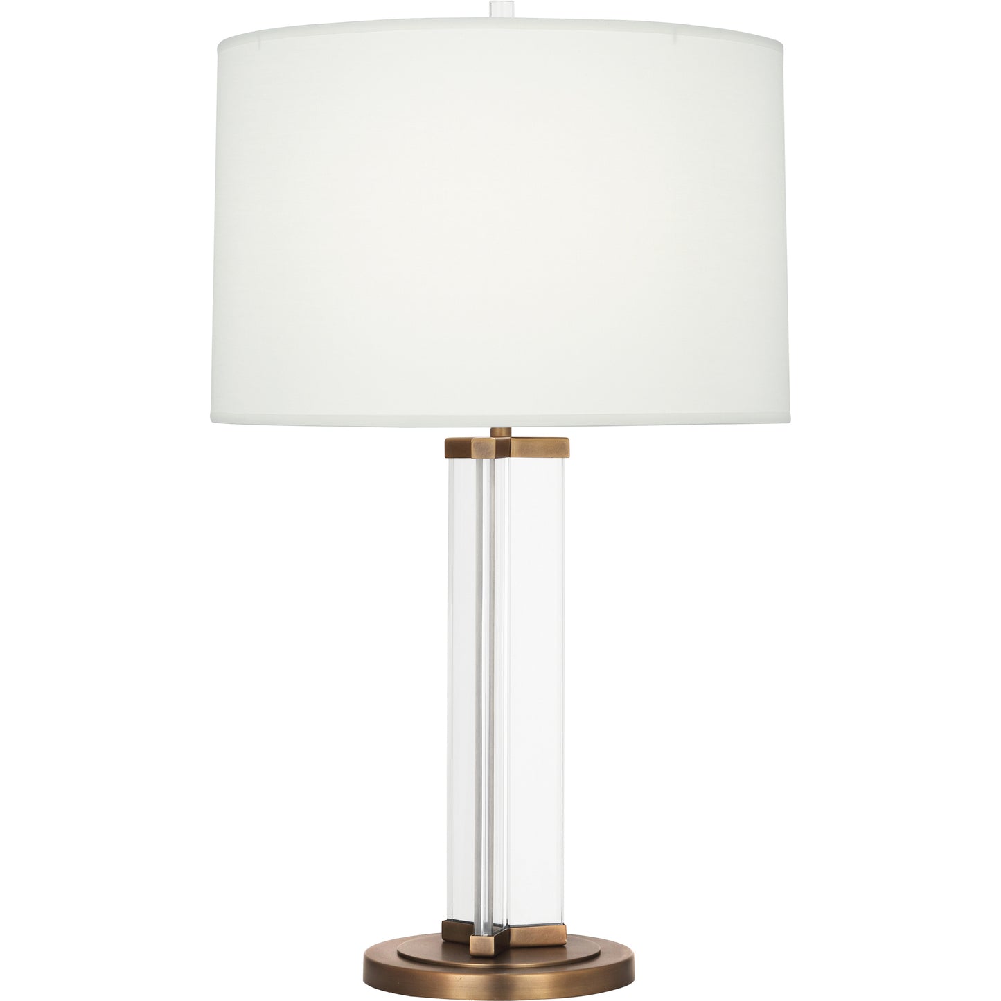 OPEN BOX NEW: Robert Abbey Fineas Table Lamp in Clear Glass and Aged Brass 472