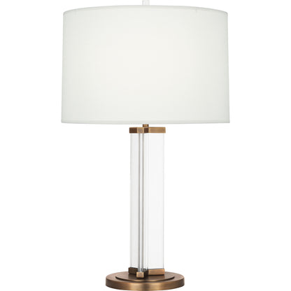 OPEN BOX NEW: Robert Abbey Fineas Table Lamp in Clear Glass and Aged Brass 472