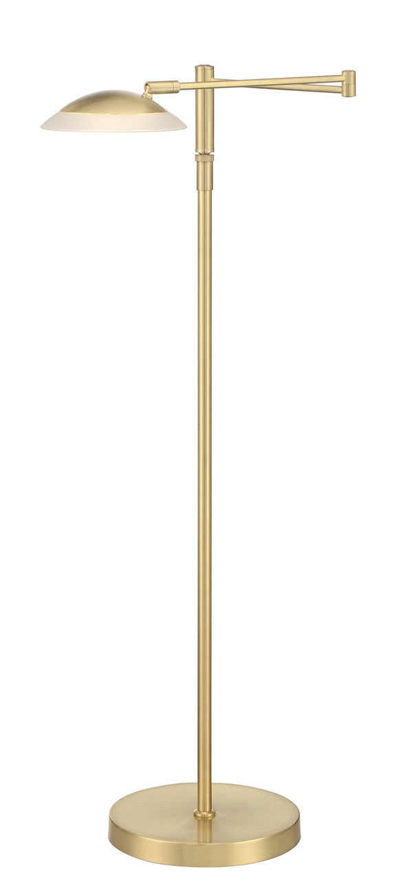 Arnsberg Meran Turbo Floor Lamp in Satin Brass 472310108