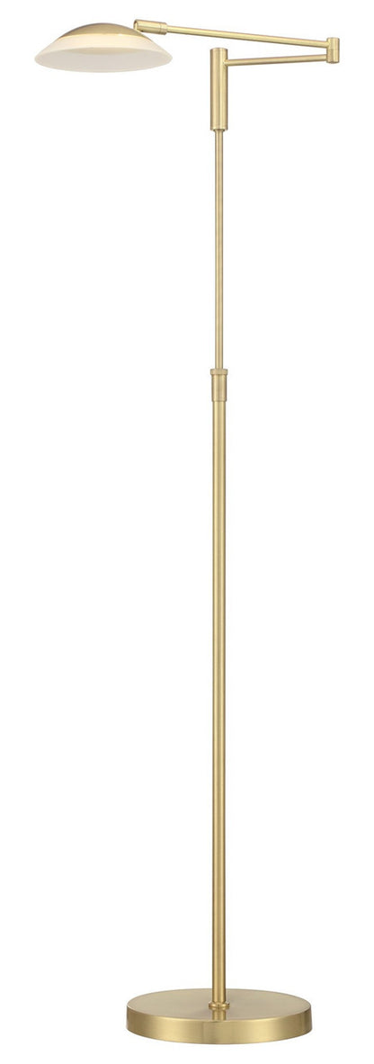 Arnsberg Meran Turbo Floor Lamp in Satin Brass 472310108