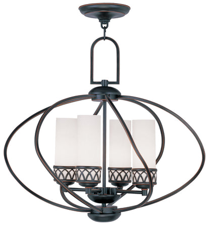 Livex Lighting Westfield Collection 4 Light Olde Bronze Chandelier in Olde Bronze 4724-67