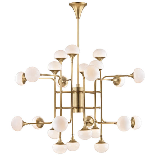 Hudson Valley Lighting Fleming Chandelier in Aged Brass 4724-AGB