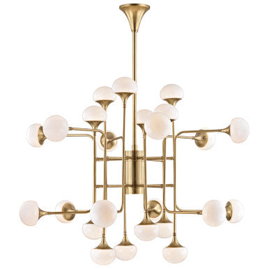 Hudson Valley Lighting Fleming Chandelier in Aged Brass 4724-AGB