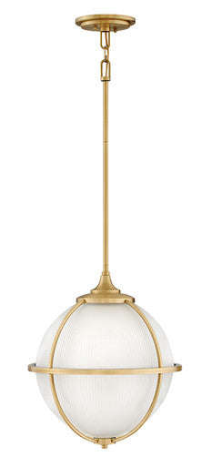 Hinkley Lighting Odeon Medium Orb Pendant Satin Brass 4744SA