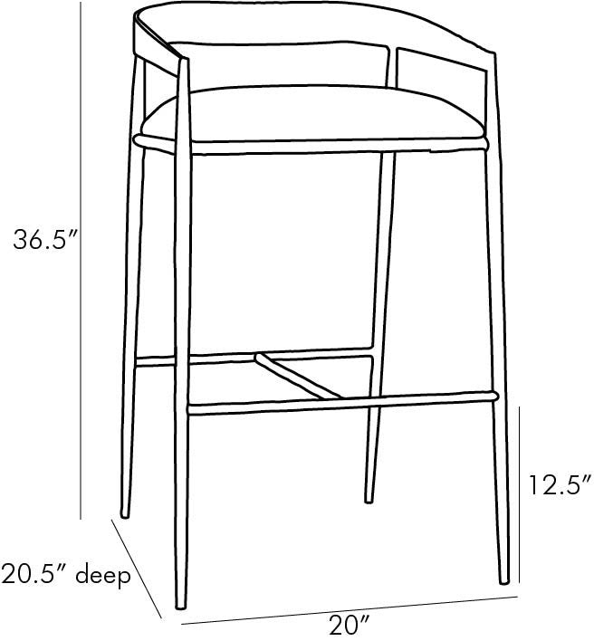 Arteriors Home Ansel Bar Stool 4747