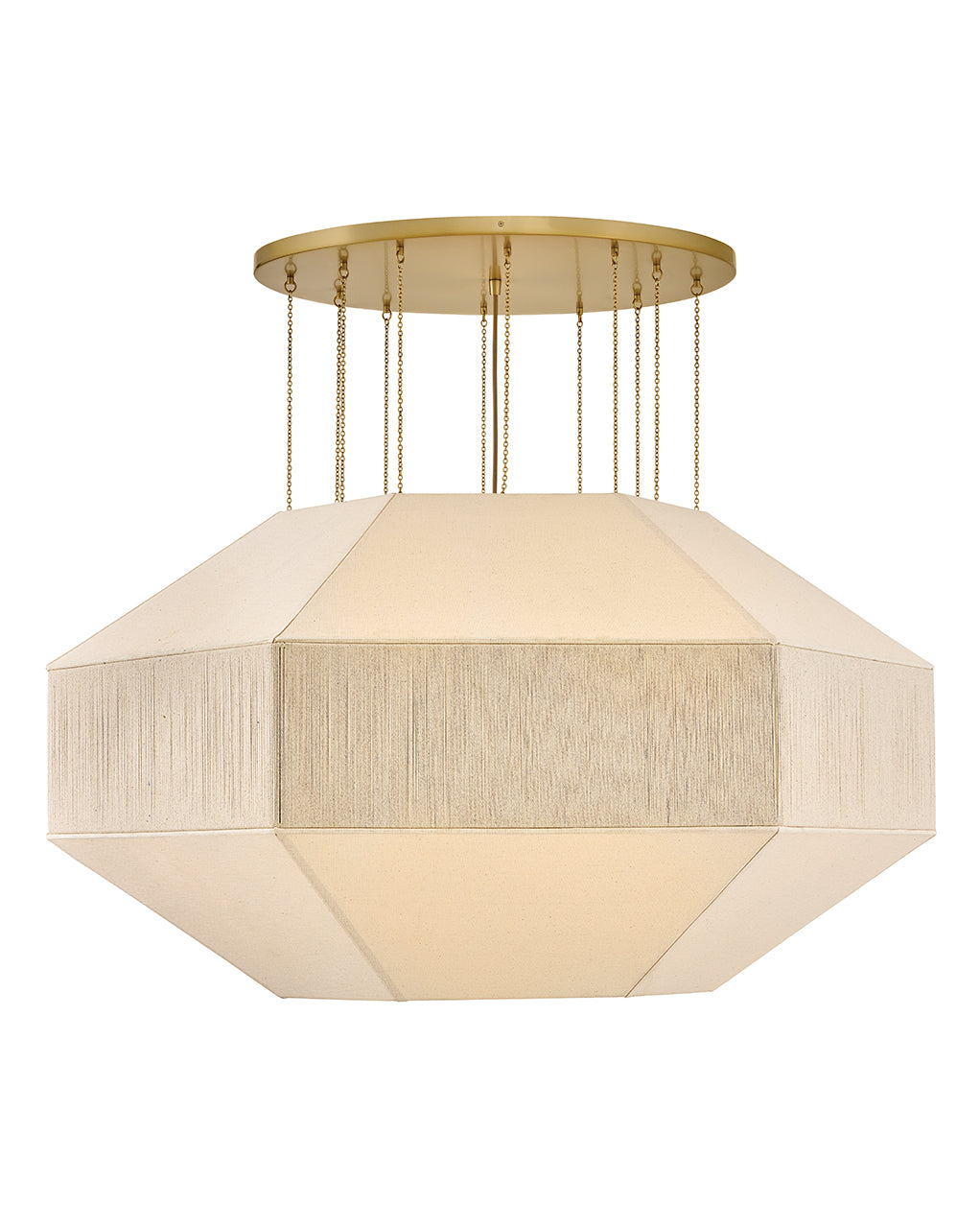 Hinkley Lighting Lyla Large Convertible Chandelier in Lacquered Brass 47498LCB