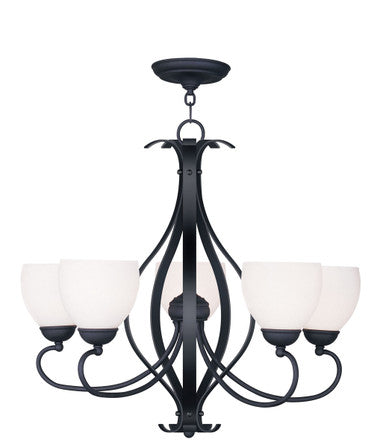 Livex Lighting Brookside Collection 5 Light Black Chandelier in Black 4765-04