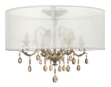 Hinkley Lighting Carlton Medium Semi-Flush Mount Silver Leaf 4771SL