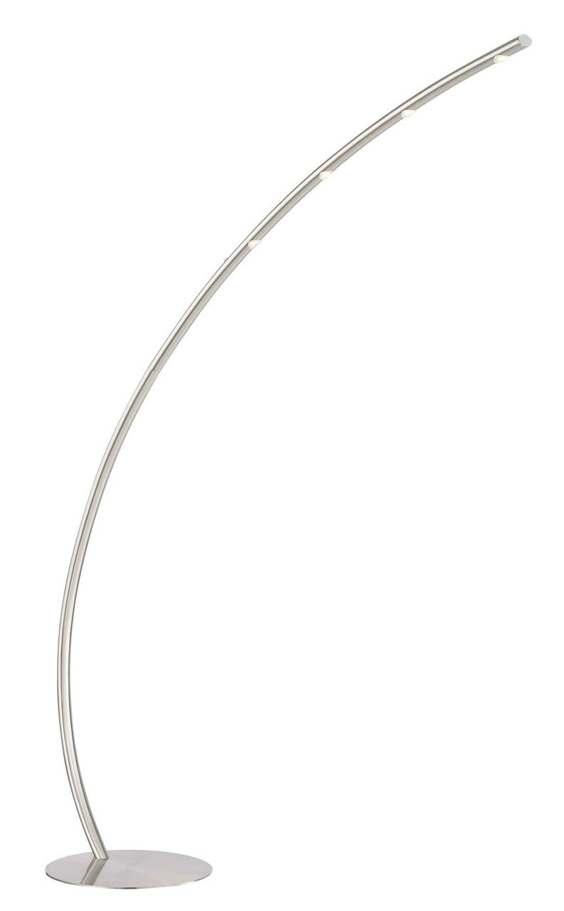 Arnsberg Columbus LED Arch floor Lamp in Satin Nickel 478490407