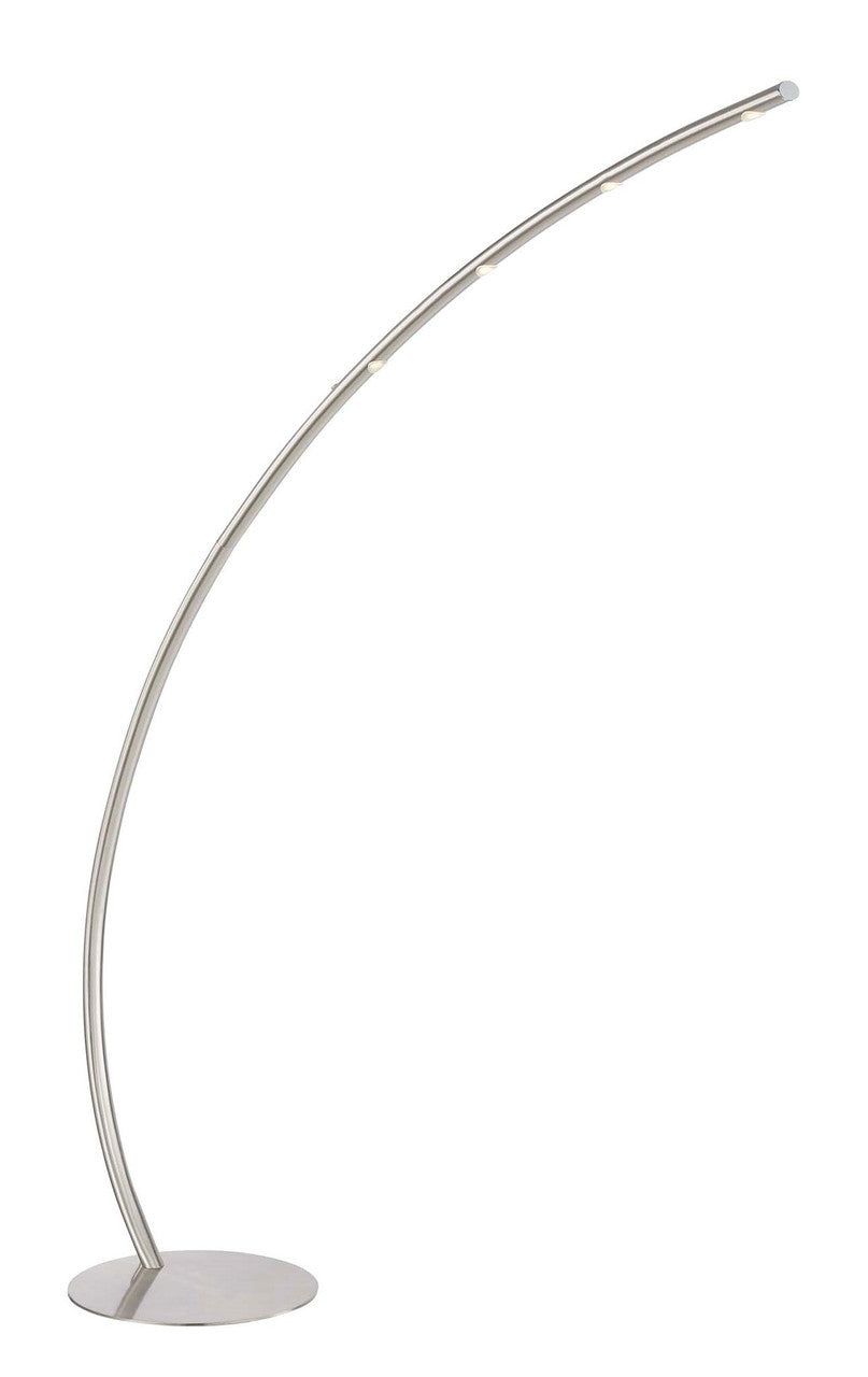 Arnsberg Columbus LED Arch floor Lamp in Satin Nickel 478490407