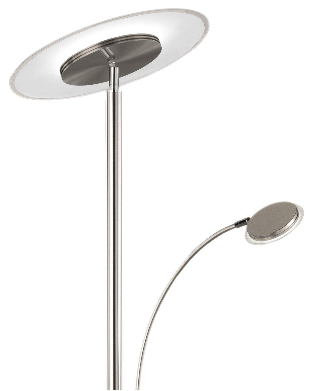 Arnsberg Tampa LED Torchiere with side Light in Satin Nickel 479110207