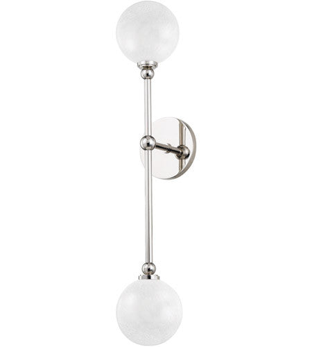 Hudson Valley Lighting Andrews 2 Light Wall Sconce in Polished Nickel 4802-PN