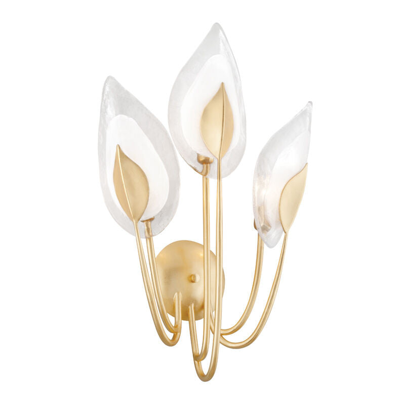 Hudson Valley Lighting Blossom Wall Sconce in Gold Leaf 4803-GL