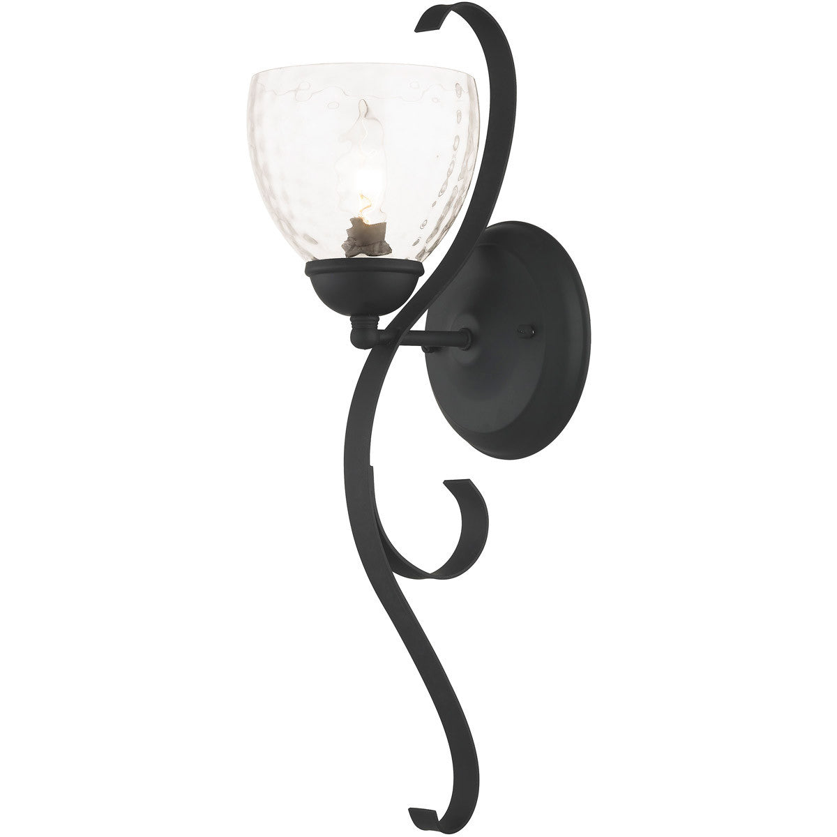 Livex Lighting Brookside Collection 1 Light Black Wall Sconce in Black 4808-04