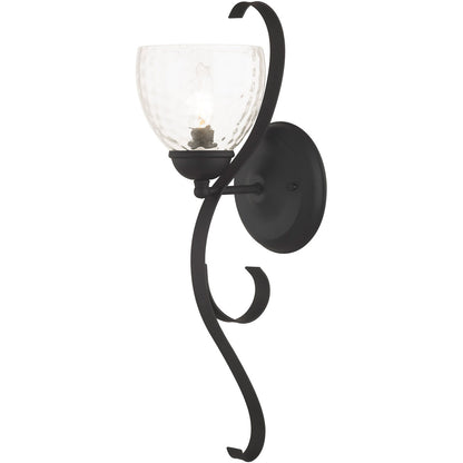 Livex Lighting Brookside Collection 1 Light Black Wall Sconce in Black 4808-04