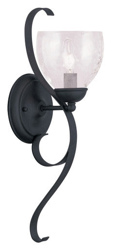 Livex Lighting Brookside Collection 1 Light Black Wall Sconce in Black 4808-04