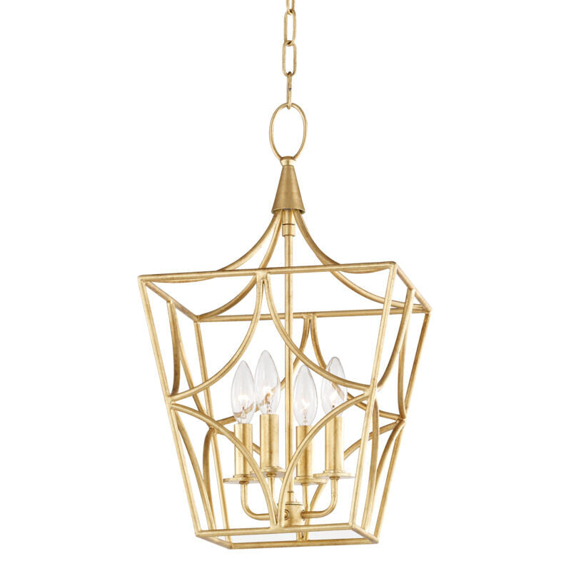 Hudson Valley Lighting Green Point Lantern in Gold Leaf 4811-GL