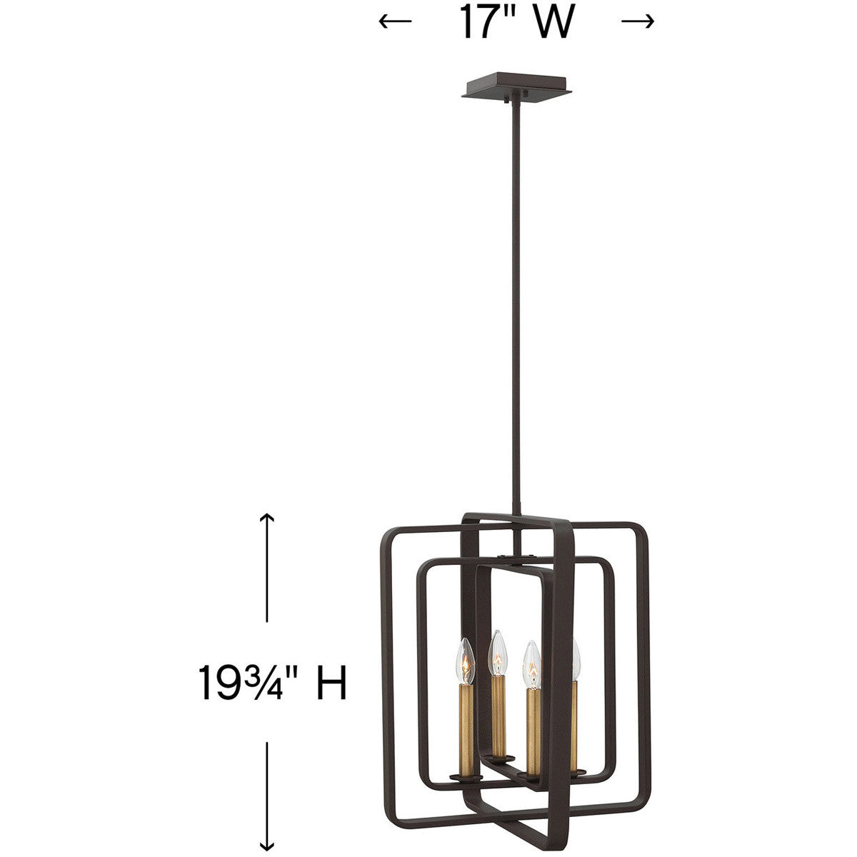 Hinkley Lighting Quentin Medium Open Frame Buckeye Bronze 4814KZ