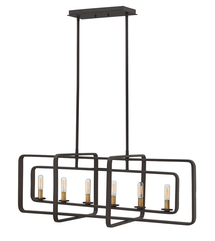 Hinkley Lighting Quentin Six Light Linear Buckeye Bronze 4815KZ