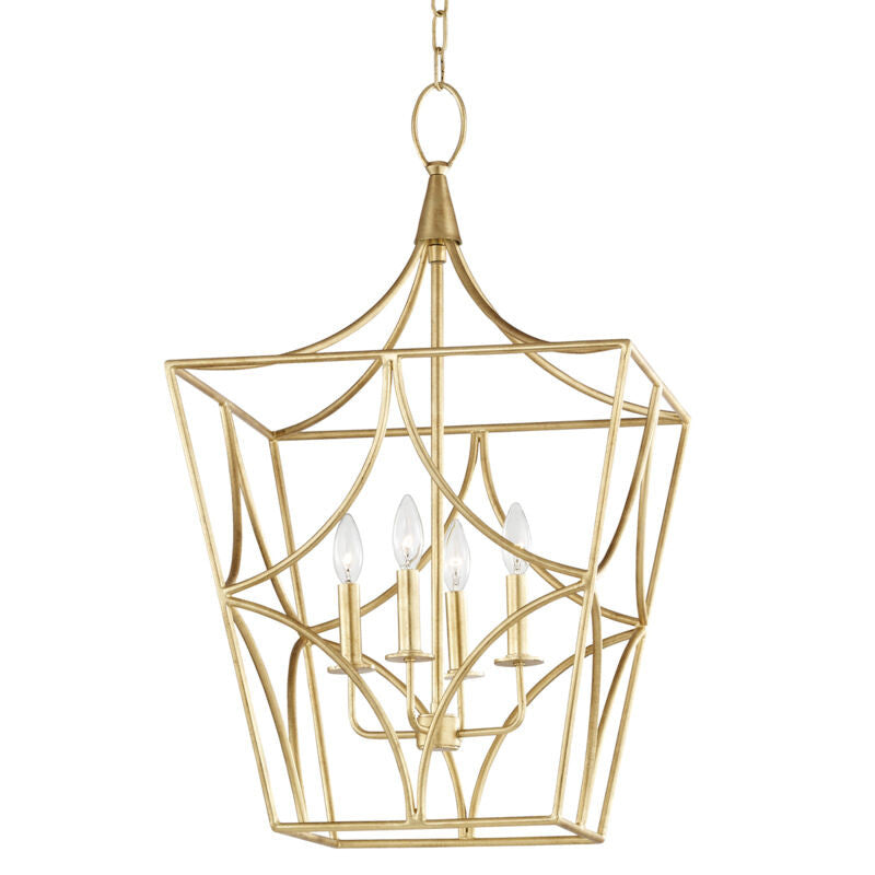 Hudson Valley Lighting Green Point Lantern in Gold Leaf 4818-GL