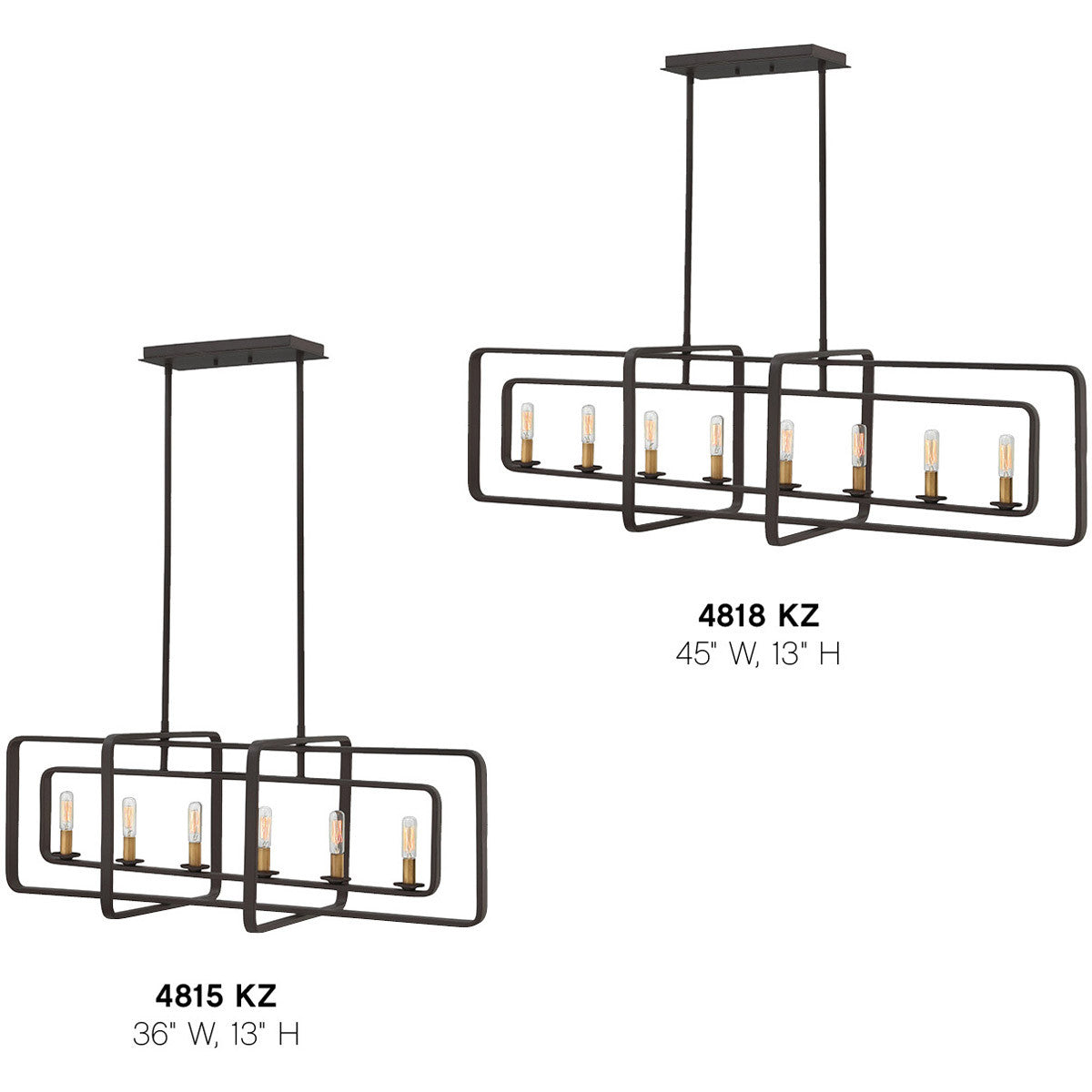 Hinkley Lighting Quentin Eight Light Linear Buckeye Bronze 4818KZ