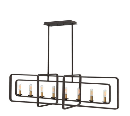 Hinkley Lighting Quentin Eight Light Linear Buckeye Bronze 4818KZ