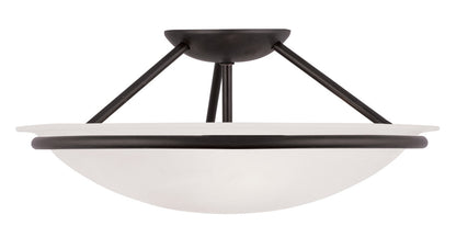 Livex Lighting Newburgh Collection 3 Light Black Ceiling Mount in Black 4824-04