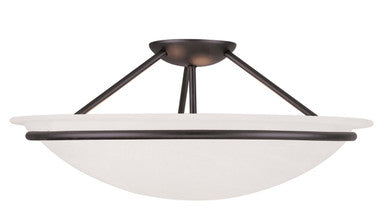 Livex Lighting Newburgh Collection 3 Light Black Ceiling Mount in Black 4825-04