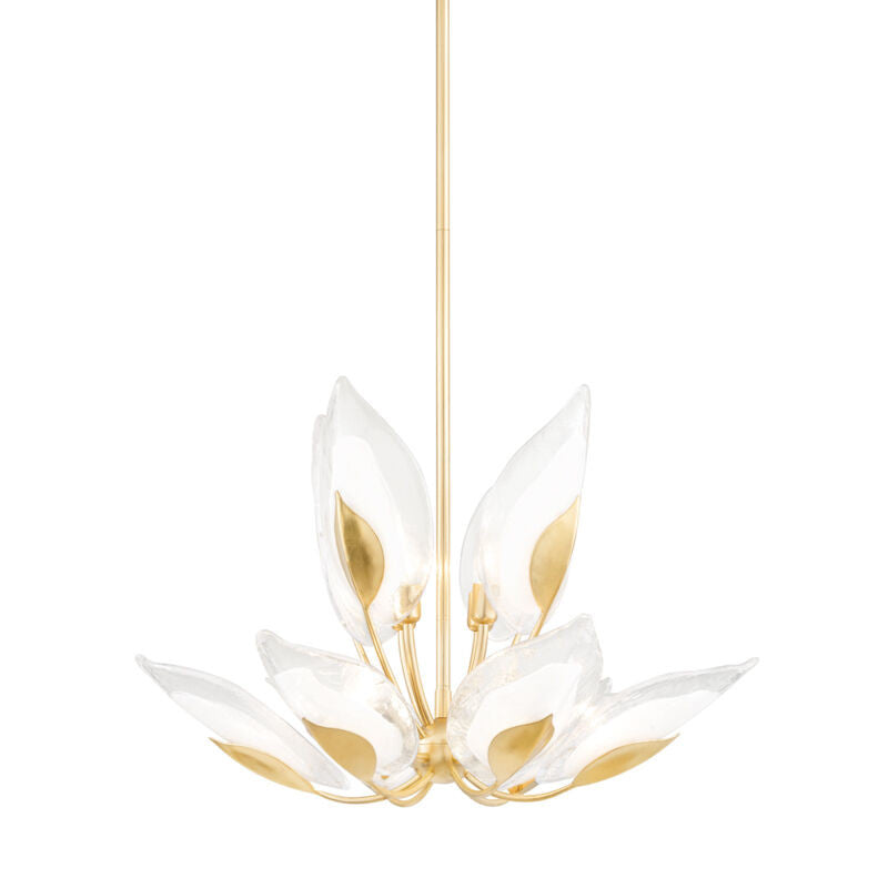 Hudson Valley Lighting Blossom Chandelier in Gold Leaf 4829-GL