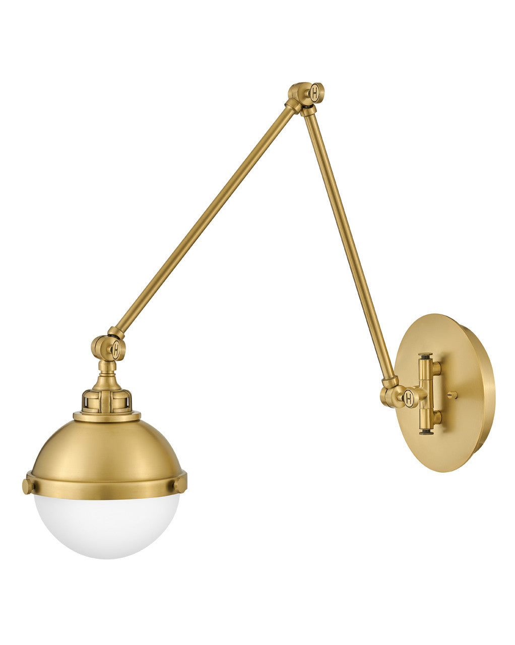 Hinkley Lighting Fletcher Medium Single Light Sconce in Satin Brass 4832SA