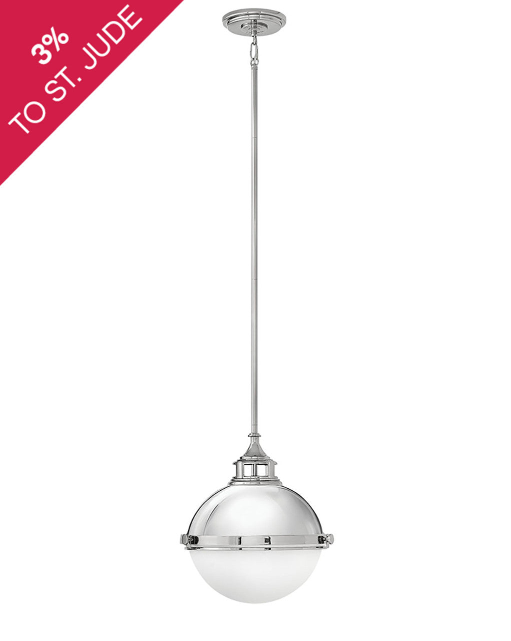 Hinkley Lighting Fletcher Small Pendant Polished Nickel 4834PN