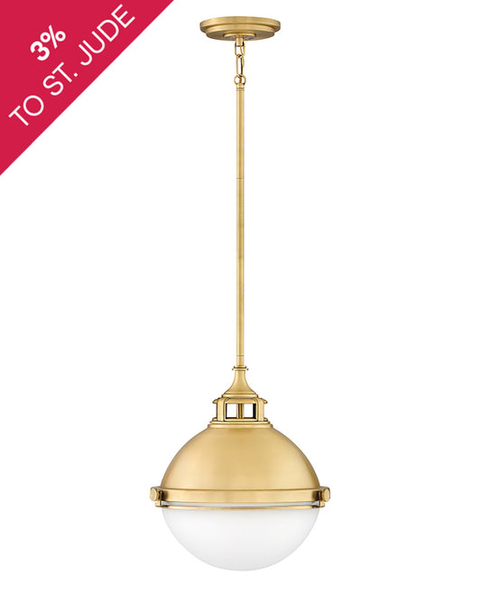 Hinkley Lighting Fletcher Small Pendant Satin Brass 4834SA