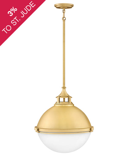 Hinkley Lighting Fletcher Medium Orb Satin Brass 4835SA