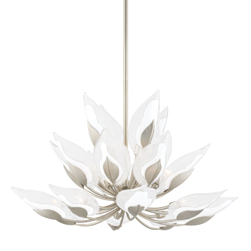 Hudson Valley Lighting Blossom Chandelier in Silver Leaf 4840-SL